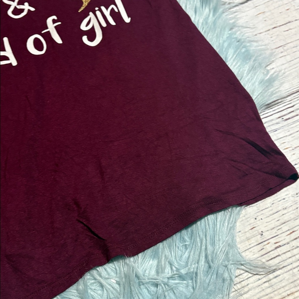 C Brand Maroon I’m a Football and Wine Kind of Girl Tank Top - Picture 4 of 7